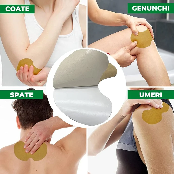 SET 50 PLASTURI-PELIN pentru Genunchi, Spate, Umeri, pe baza de Plante