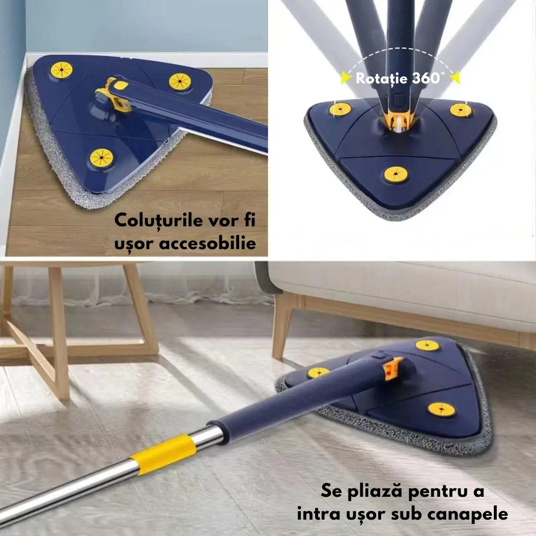 Mop Reglabil Rotativ 360° + Cadou 10 lavete abrazive🎁