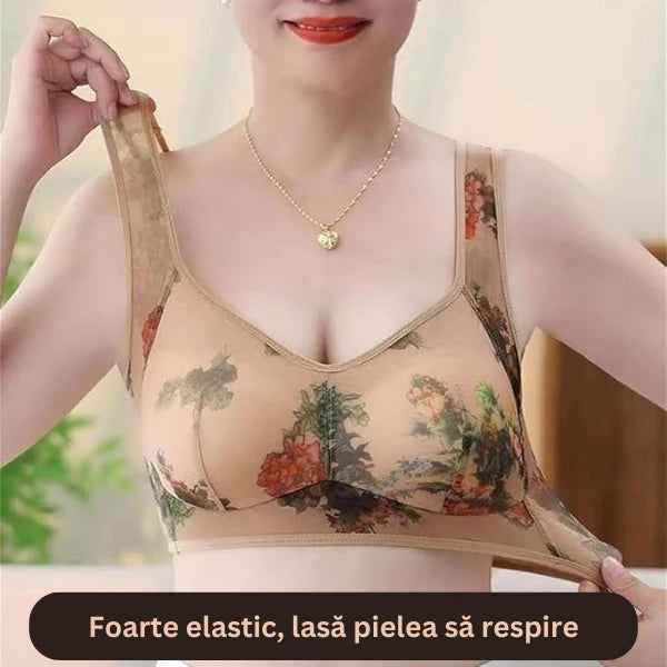 Sutien 1+1 GRATIS confortabil din dantelă cu efect răcoritor, fără cusături și fără sârmă