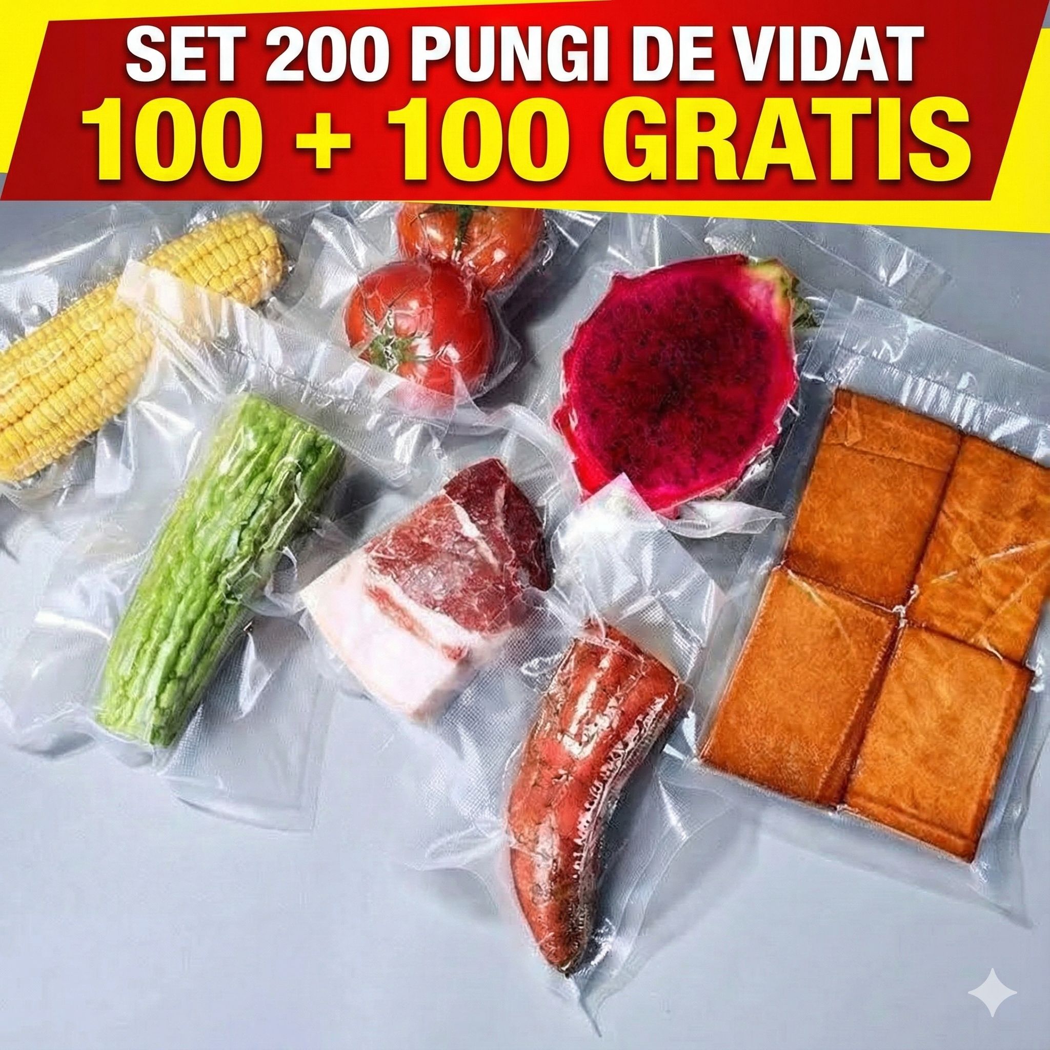 Set 200 Pungi de Vidat Alimente