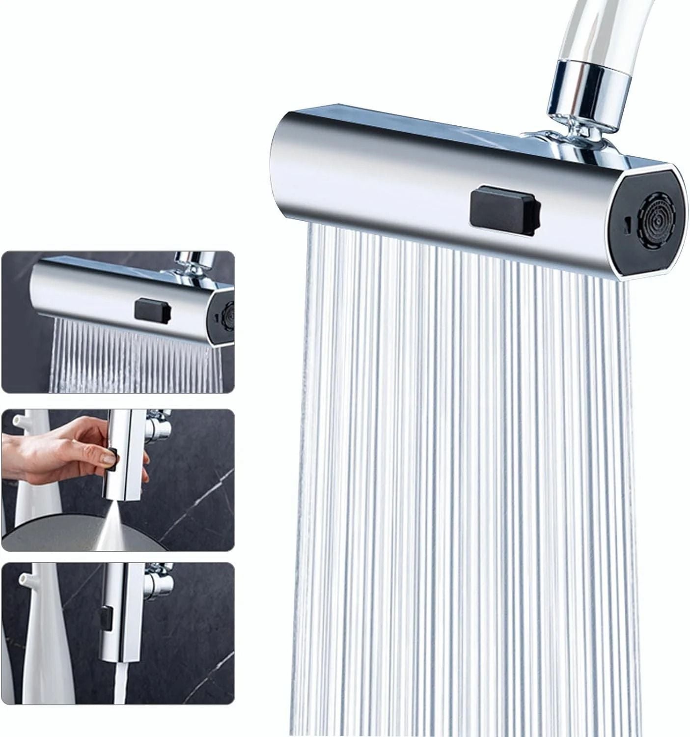 Cap de robinet cu 4 moduri de pulverizare + 2 solutii de desfundat tevi CADOU