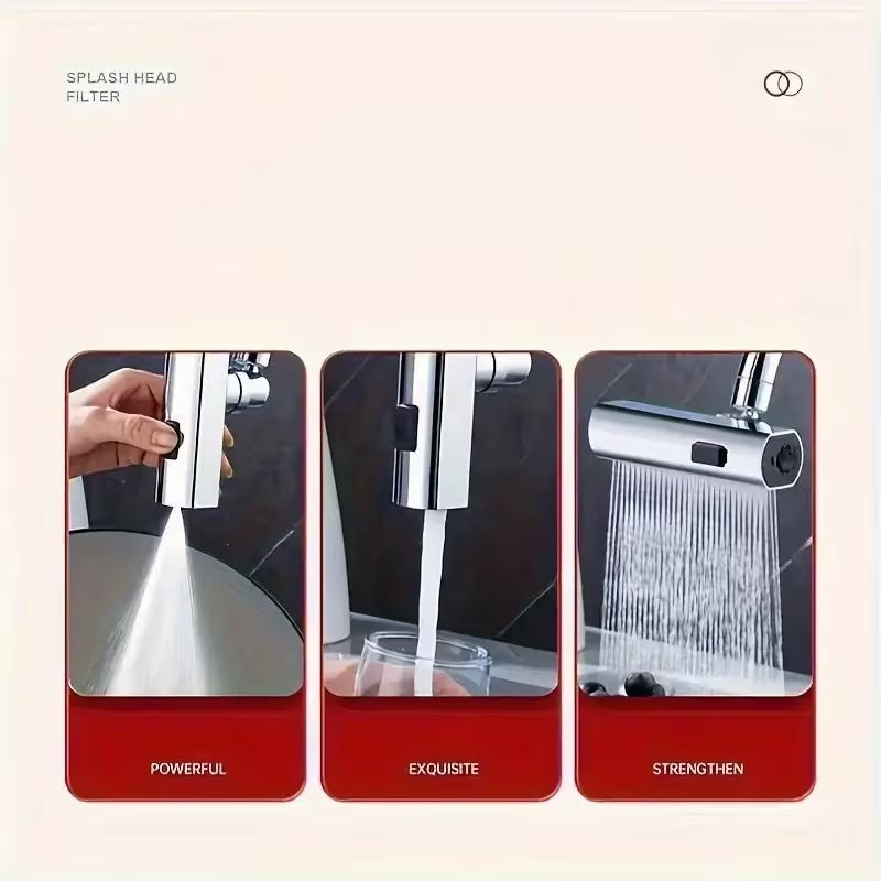 Cap de robinet cu 4 moduri de pulverizare + 2 solutii de desfundat tevi CADOU