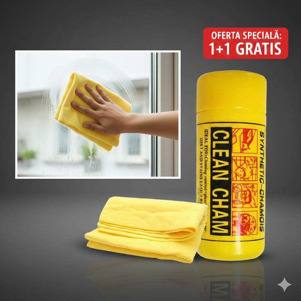 1+1 CADOU Laveta Sintetica Super Absorbanta Imitatie Piele de Caprioara,