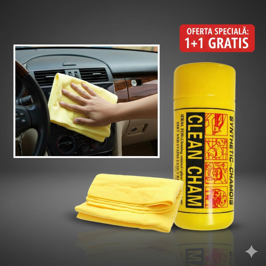 1+1 CADOU Laveta Sintetica Super Absorbanta Imitatie Piele de Caprioara,