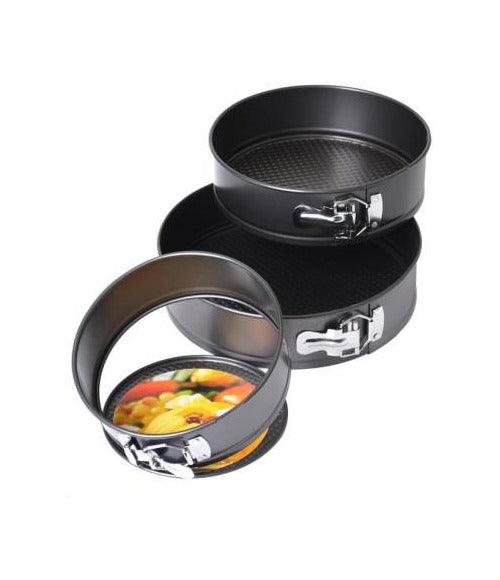Set 3 Tavi pentru Pasca, Tort, baza detasabila, forma rotunda, 28cm, 26cm, 24cm