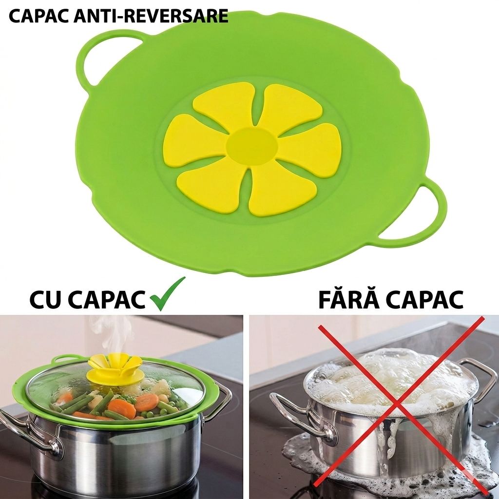 CAPAC DIN SILICON ANTI-SPUMARE +100 Huse cu Elastic Pentru Protectie Boluri/Tavi/Recipiente Tip Capac Castroane🎁
