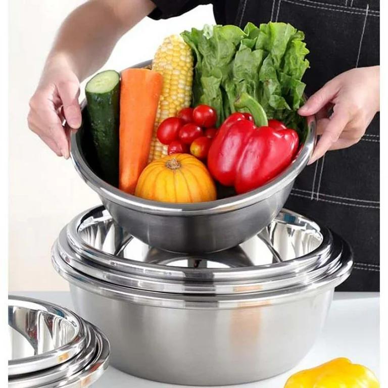 Set 5 boluri de amestecare din Oțel inoxidabil PREMIUM, argintiu, 6L-5L-4L-3L-2.5L