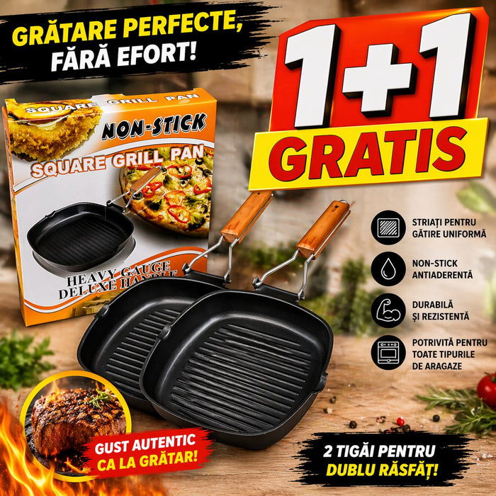 1+1 GRATIS, Tigaie Grill, Calitate PREMIUM