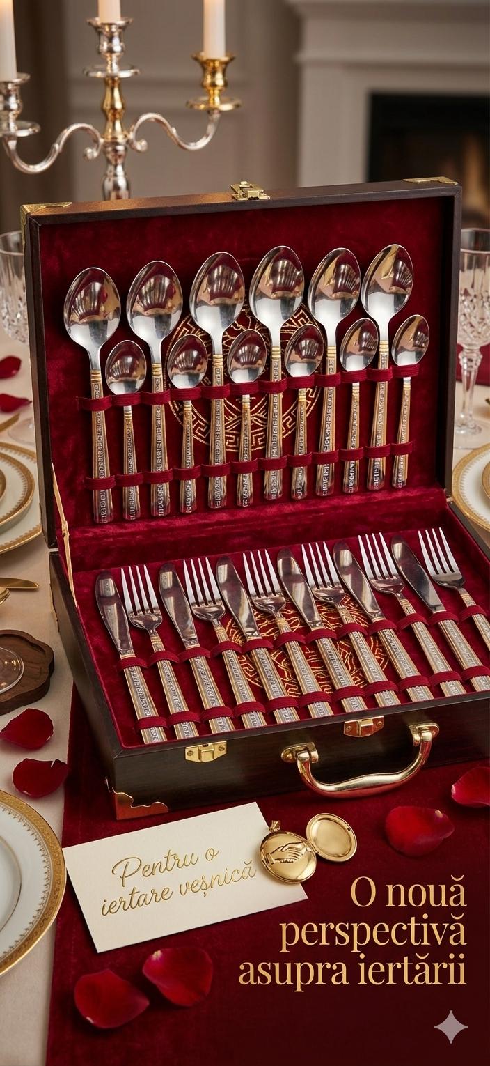 Set elegant 24 tacamuri, Inox PREMIUM