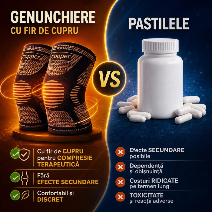 1+1 GRATIS, Genunchiere cu fir de cupru