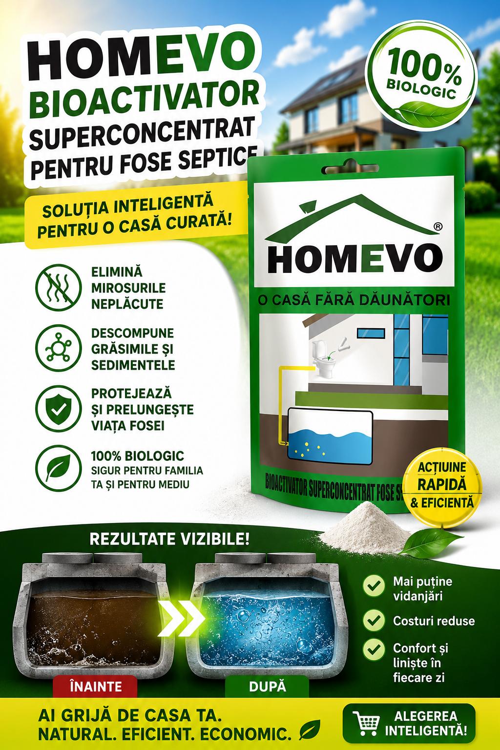 HOMEVO BIOACTIVATOR SUPERCONCENTRAT PENTRU FOSE SEPTICE