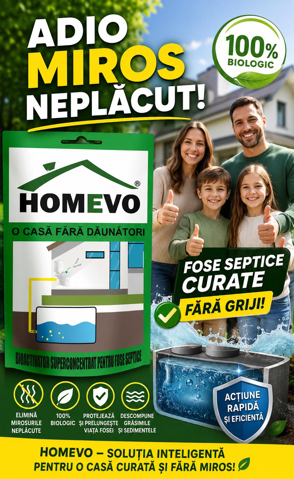 HOMEVO BIOACTIVATOR SUPERCONCENTRAT PENTRU FOSE SEPTICE