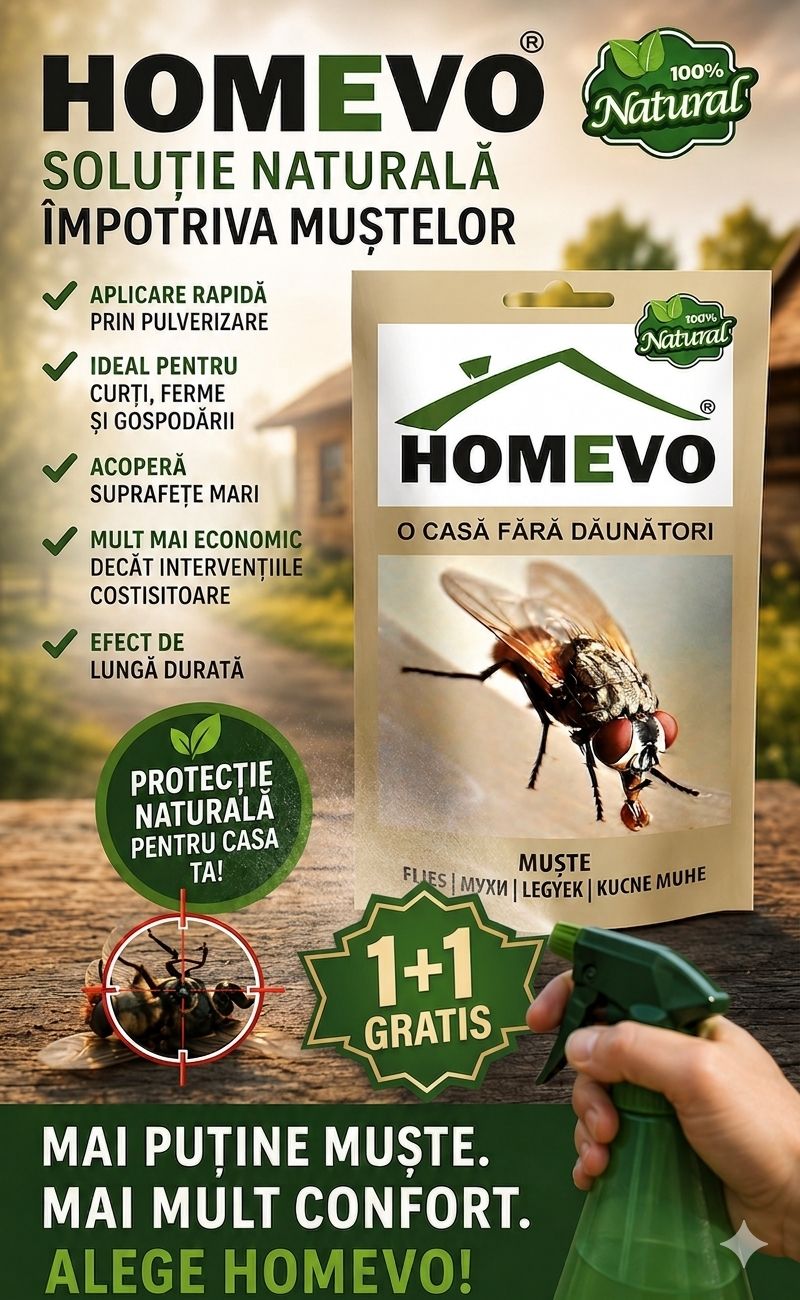 1+1 Gratis, HOMEVO Solutie Naturala  impotriva mustelor - ⭐⭐⭐⭐⭐