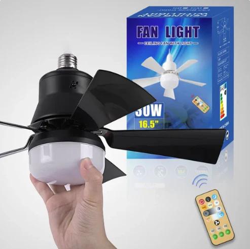 💰 Ventilatorul 2 în 1 care îți oferă răcoare, lumină și un consum eficient de curent!