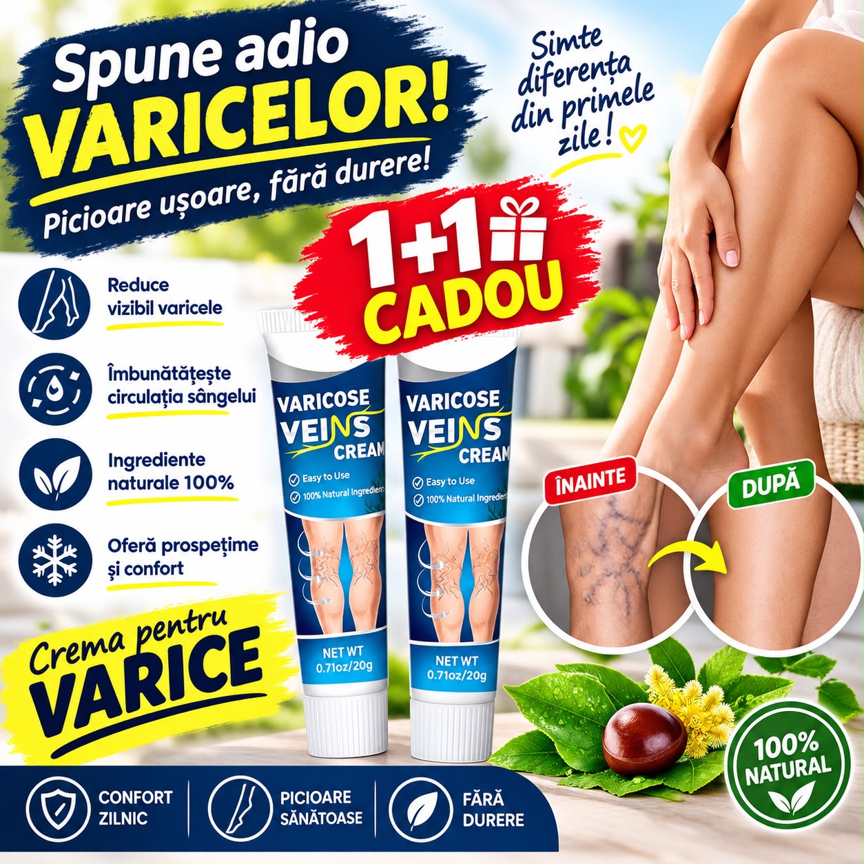 1+1 CADOU, Cremă pentru Varice