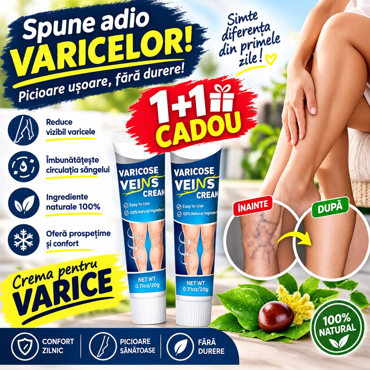 1+1 CADOU, Cremă pentru Varice