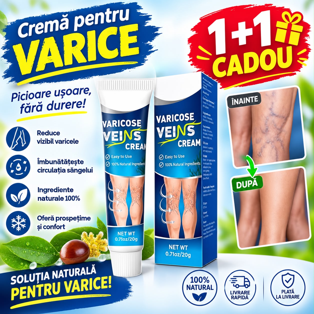 1+1 CADOU, Cremă pentru Varice