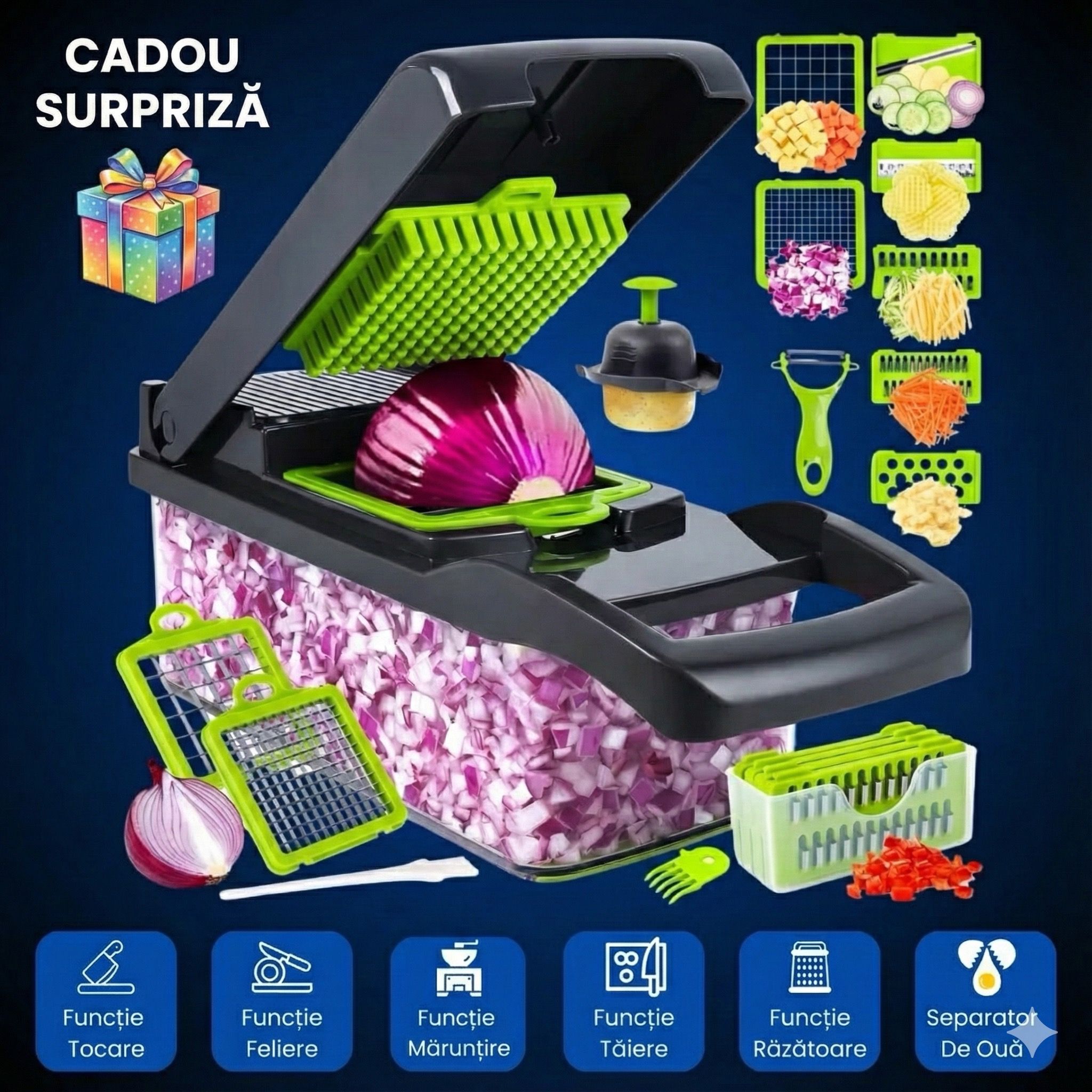 Razatoare Multifunctionala 15-în-1 + Cadou Surpriză 🎁