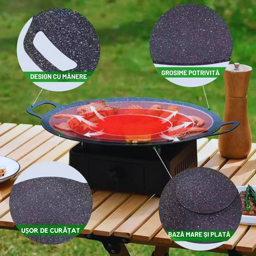 Ofertă 1+1 Gratuit – Plită Japoneză Antiaderentă, Durabilă și Ușor de Curățat