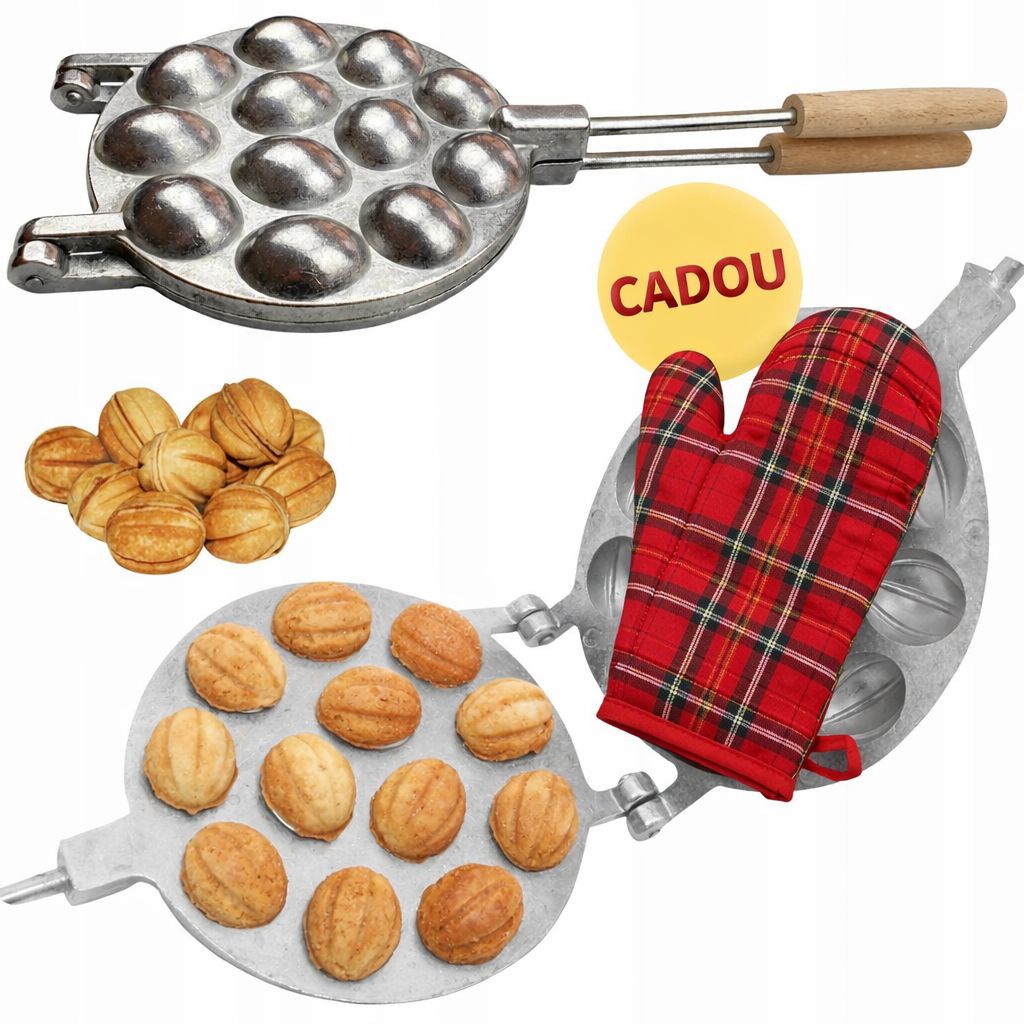 Formă de copt nuci + Mănușă CADOU 🎁