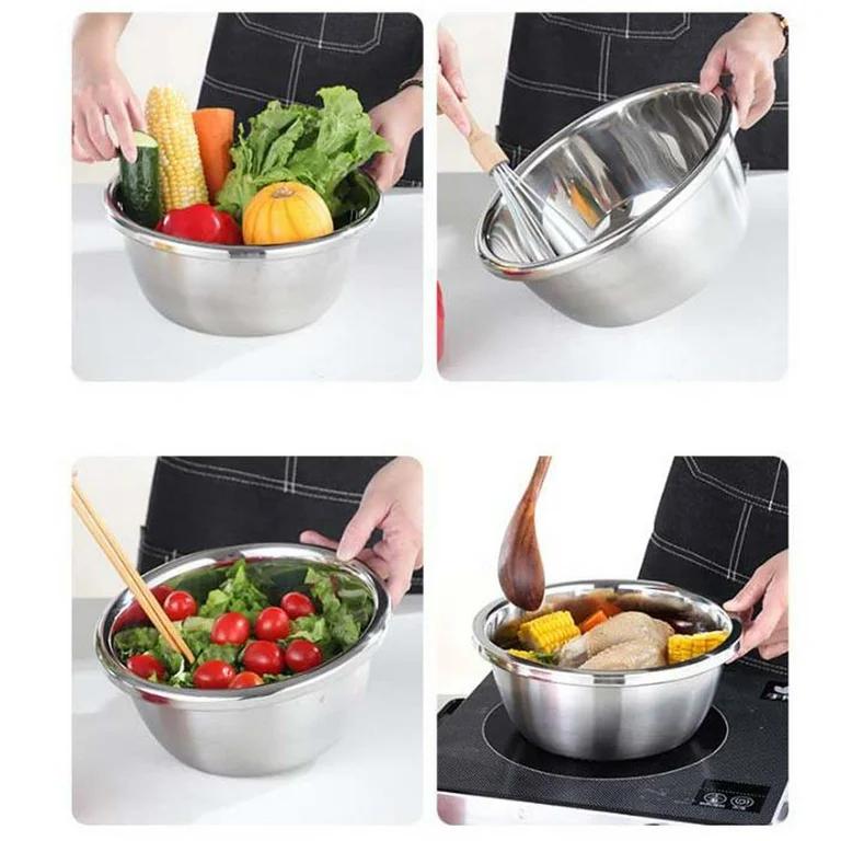 Set 5 boluri de amestecare din Oțel inoxidabil PREMIUM, argintiu, 6L-5L-4L-3L-2.5L