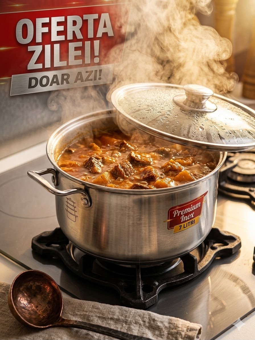 Oferta de nerefuzat! Set Complet 5 Oale Cu Capac, Inox Premium