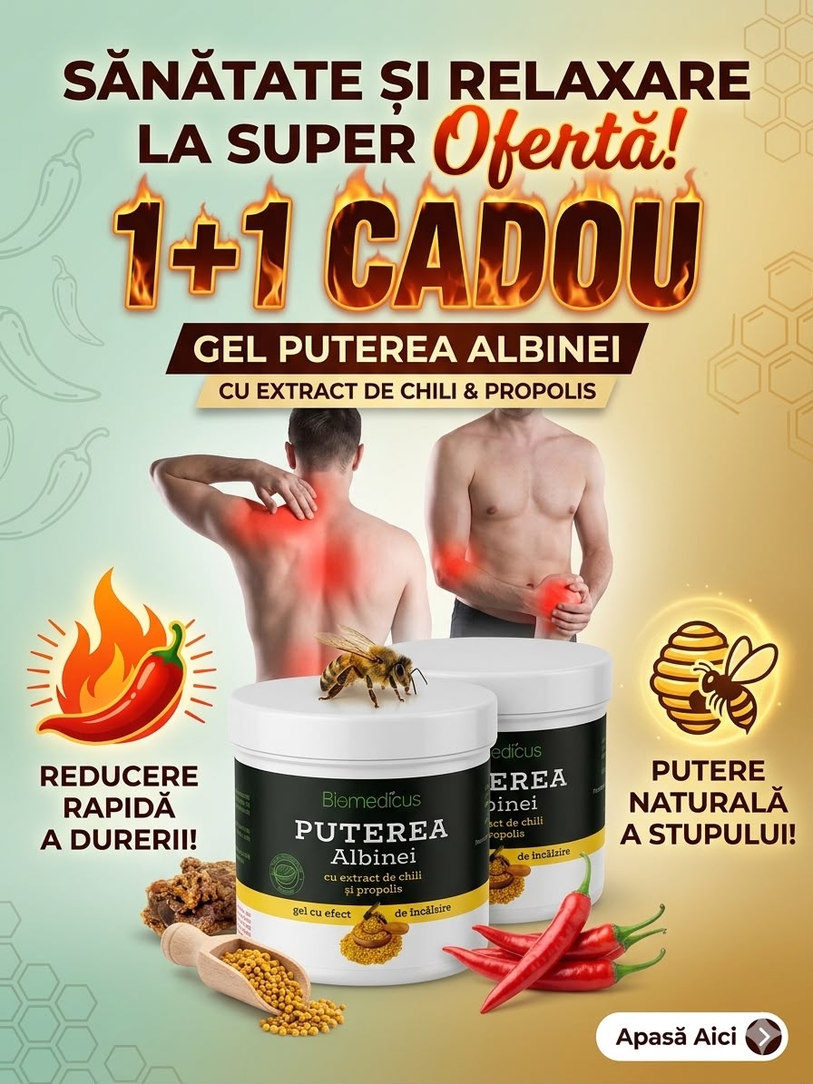 1+1 CADOU, Gel Puterea Albinei cu extract din chili 🌶️ și propolis
