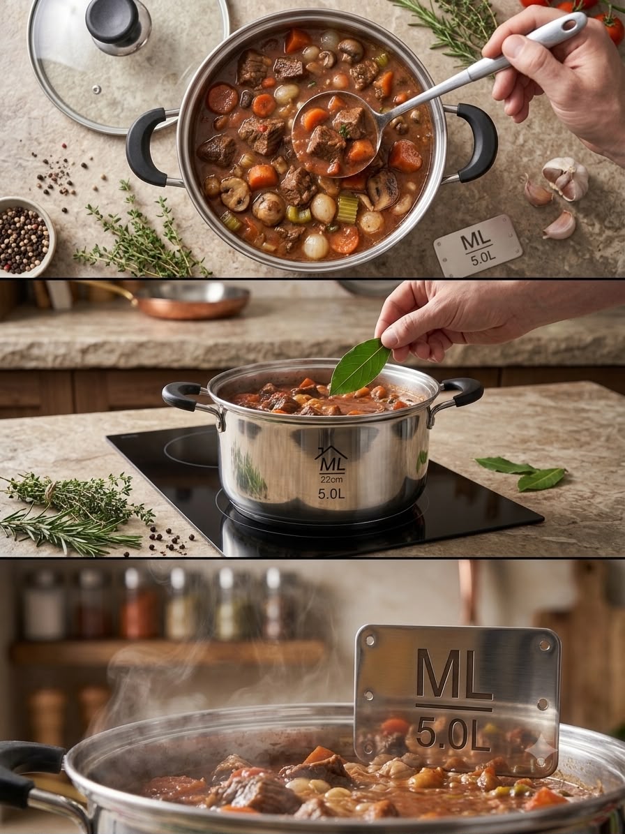 Mega Oferta! Set Complet 4 Oale Cu Capac, Inox Premium,  6,5,4,3 litrii