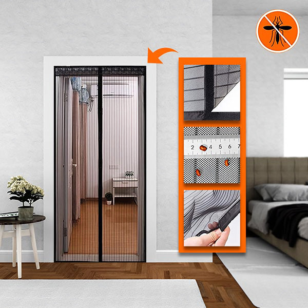 1+1 GRATIS Plasa de tantari/ muste magnetica pentru usi, 210 x 90 cm