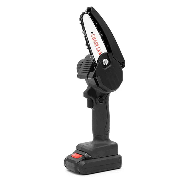 Mini Drujba Electrica Cu 2 x Baterie 48V+ 2 x Lant + 1 x Lama, 6 Inch + GEANTA de depozitare