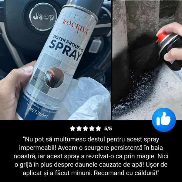1+1 GRATIS Spray De Etansare 750ml, Impermeabil, Hidroizolatie, Protectie De Lunga Durata Anti Apa, Uscare Rapida, Multisuprafe, Ciment, Gresie, Metal, Burlane